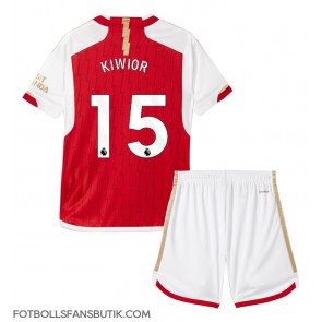 Arsenal Jakub Kiwior #15 Replika Hemmatröja Barn 2023-24 Kortärmad (+ Korta byxor)